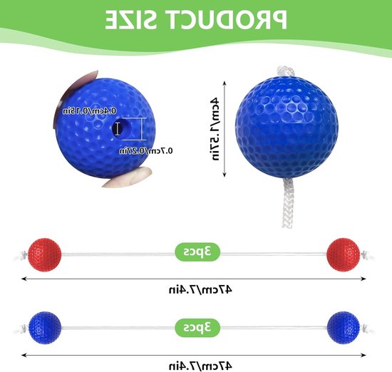 Golf Ball Gooi Training voor Kinderen en Volwassenen - 6 Paar Golfballen voor Plezierige Evenementen en Vaardigheidsspellen van GOLF — afbeelding 5