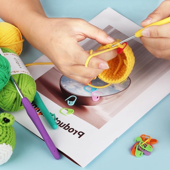 Ergonomische Haaknaalden 2mm en 2.5mm, 2 Stuks Metaal met Zachte TPR Handgreep voor Beginners en Professionals, Ideaal voor Artrose en Comfortabel Haken van Merkloos — afbeelding 3