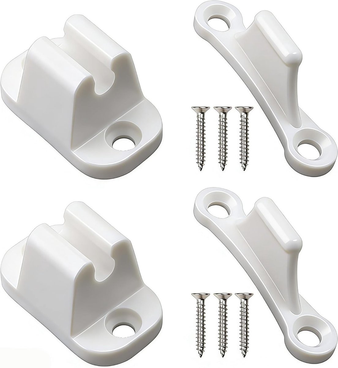 2 Stuks Caravan Deuropener Set - T-vormige Deurstopper voor Motorhomes met 35mm en 48mm Bevestiging - Ideaal voor Buiten en Tuingebruik