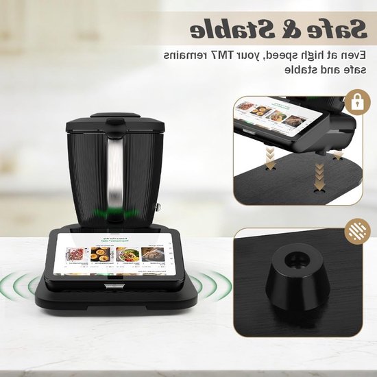 Bamboe Sliding Tafel met Wielen voor Thermomix TM7, Perfecte Accessoires voor Keuken en Kookgemak, Ideaal voor Voedselbereiding en Organisatie — afbeelding 2