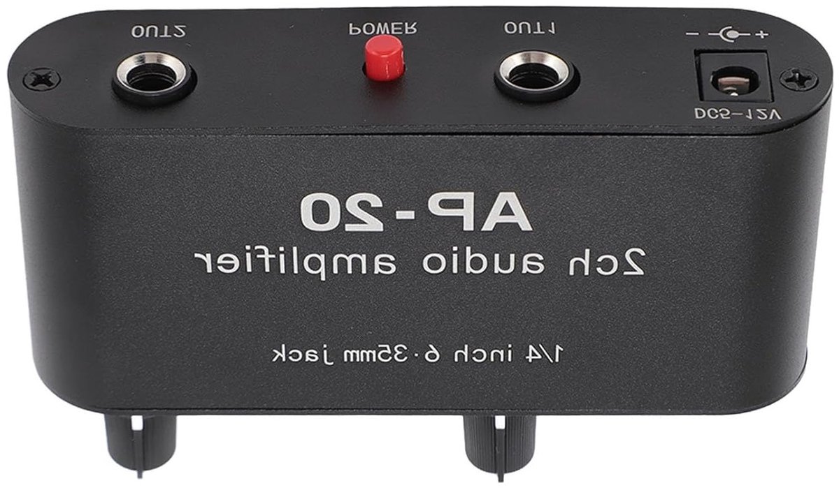 SnelShoppen - 2 Kanaals Stereo Versterker Mini BT Geluidsversterker Balans met 1/4 Inch 6.35mm Versterking, Draagbare Dubbele Kanaal Surround Receiver