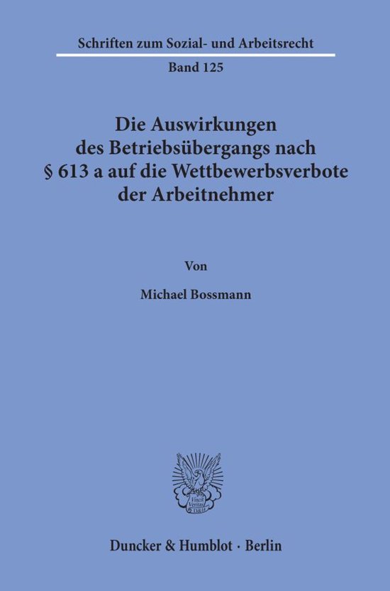 Schriften zum Sozial- und Arbeitsrecht125- Die Auswirkungen  ... - cover