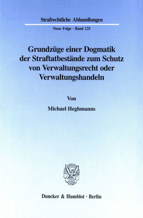 Grundzüge einer Dogmatik der Straftatbestände zum Schutz v ... - cover