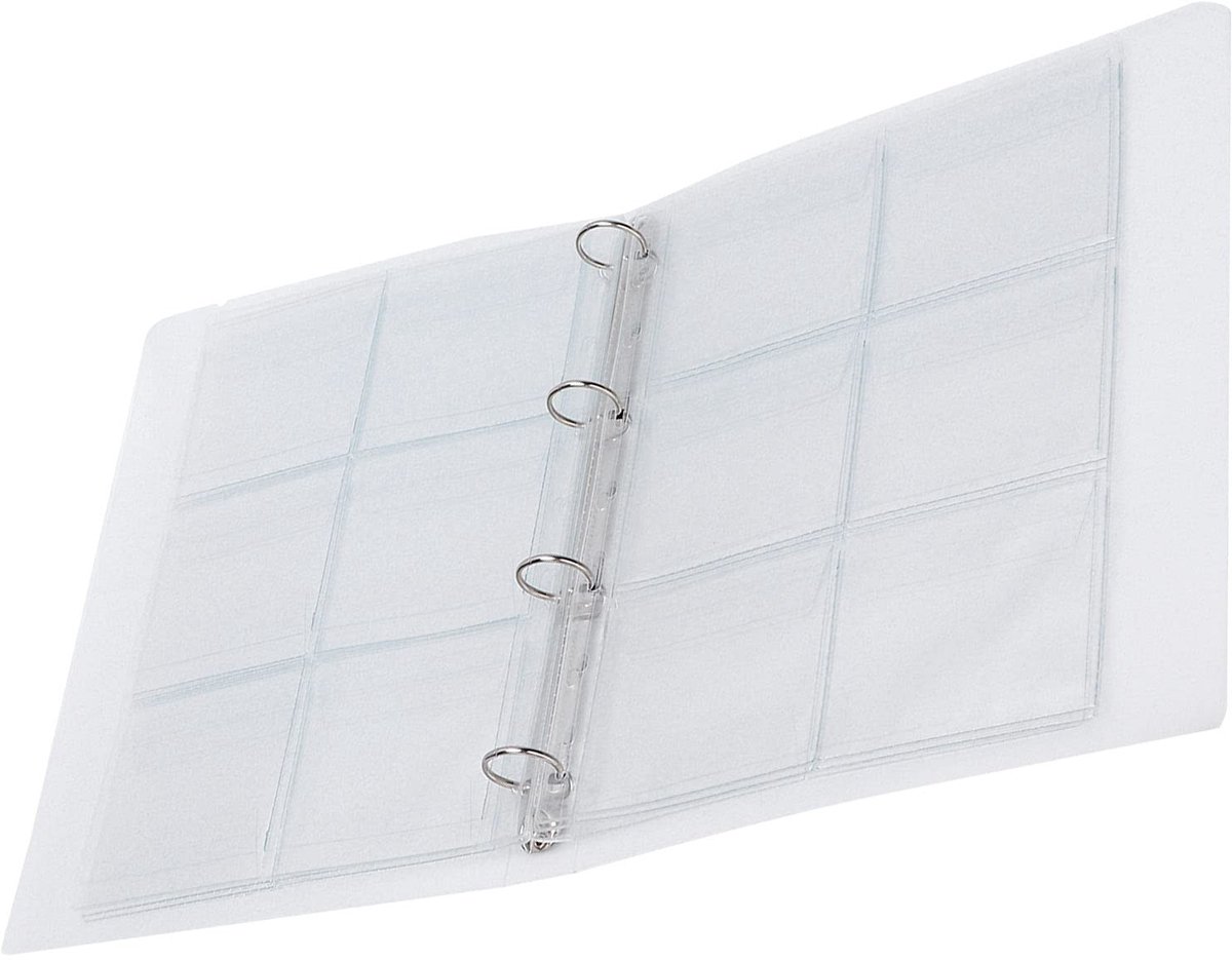 aladdien - Transparante Kaartensleeve - Verzamelbinder - Met 6 Pagina's - Geschikt voor Munten en Herdenkingsplaten - PVC - Handig voor Verzamelingen
