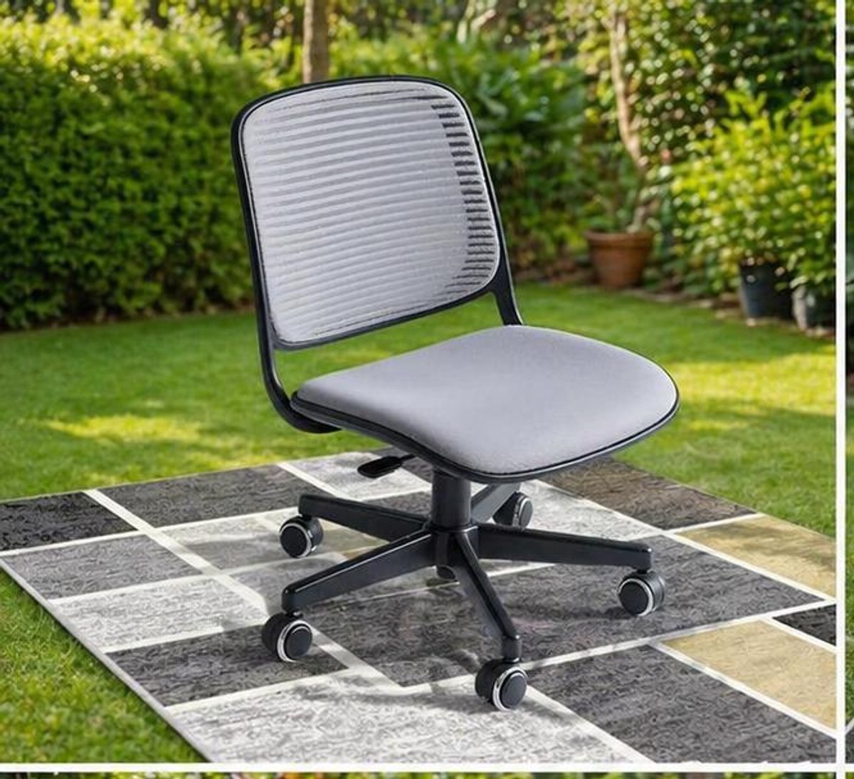 Bureaustoelmat 120 x 200 cm – Antislip Vloermat voor Harde Vloeren, Geluidsdempend & Krasbestendig, Polyester Gaming Stoel Onderlegger Waterafstotend – Geel – Vermissen