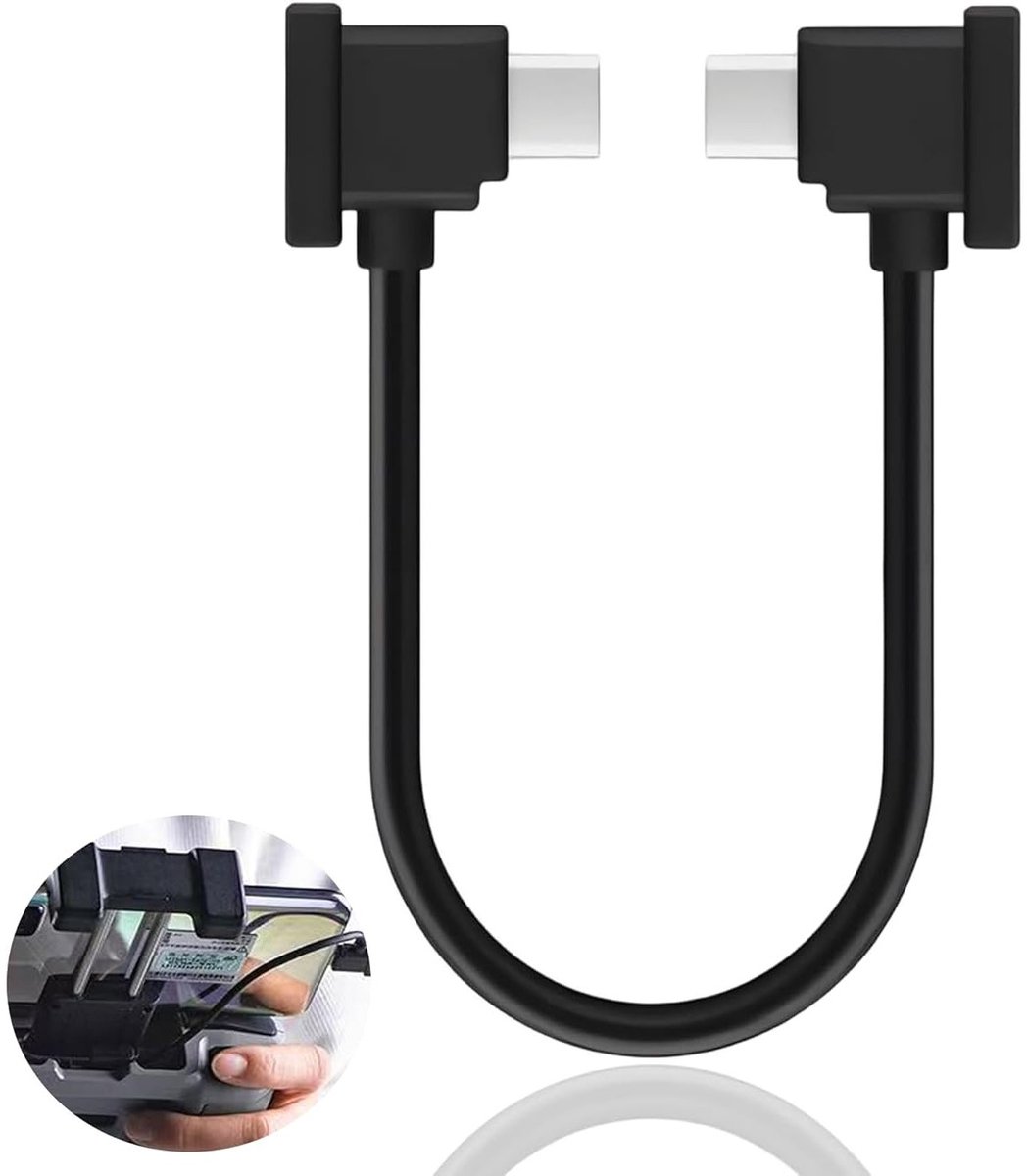 USB-C naar USB-C OTG Datakabel voor Drone Accessoires, Compatibel met Mavic 3, Mini 2 en Air 2S, Tweeweg Adapter voor Remote Control en Phablet (30cm)