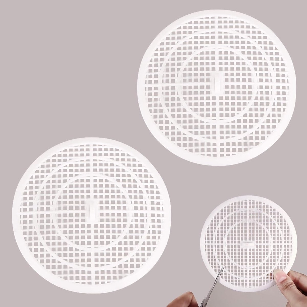 Douchefilter Set van 2 Stuks voor Haar, 120mm, Afvoerfilter voor Douchebak, Ideaal voor Badkamer en Keuken