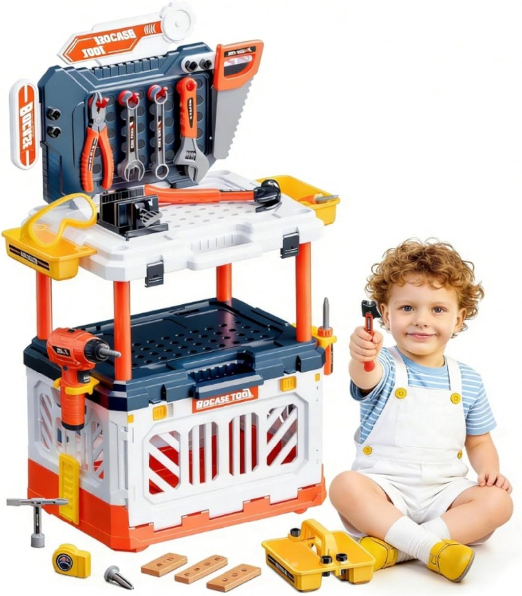 Florixa® Werkbank Kinderen - Houten Werkbank - Werkbank Little Dutch - Veelkleurig - 54cm x 80cm x 33cm; 2.24 kg