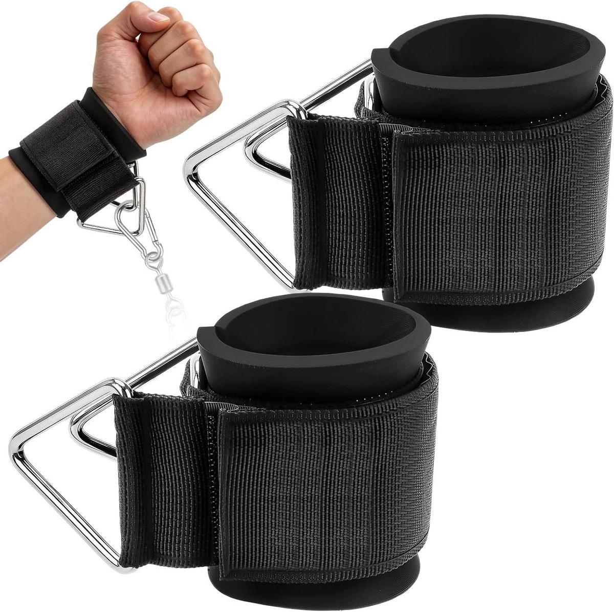 SnelShoppen - Verstelbare Polsbanden met Padding voor Kabelmachines en Krachttraining, Neopreen Polsbanden voor Fitness, Gym Polsbanden voor Training
