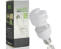 Energiezuinige UVB Lamp voor Terrarium, Ideaal voor Woestijn Reptielen zoals Slangen, Hagedissen en Insecten, 13W Spiral Tube UVB10.0
