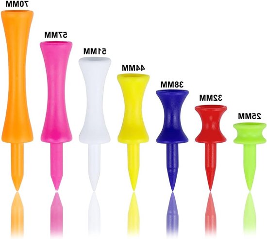 Plastic Golf Tees 70MM - 100 Stuks - Duurzame 2 3/4" Lange Tee voor Precisie en Stabiliteit — afbeelding 5