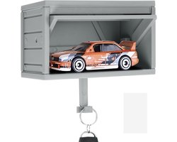 Sleutelkast voor de garage, wandmontage sleutelhanger met open deur, ideaal voor autoliefhebbers en sleutelorganisatie