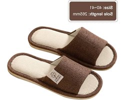 Comfortabele en ademende slippers voor mannen en vrouwen van katoen en linnen, antislip en wasbaar voor thuis, hotel of spa in de lente en zomer