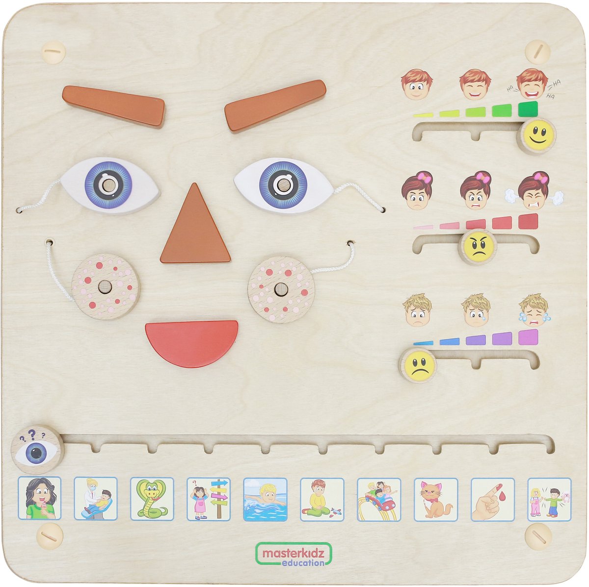Masterkidz Hoe voel je je? Montessori emotioneel leerbord - UNI
