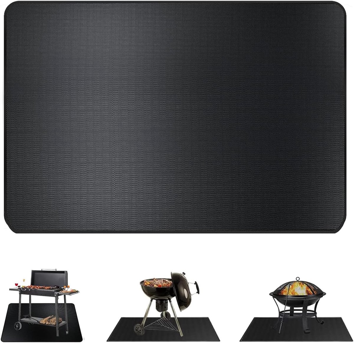 Brandwerende Vuurplaats Mat 127 * 97CM - Hittebestendige Onderlegger - 3 Lagen Glasvezel - Camping Haarden BBQ Backyard - AchtertuinPatio en Tuin