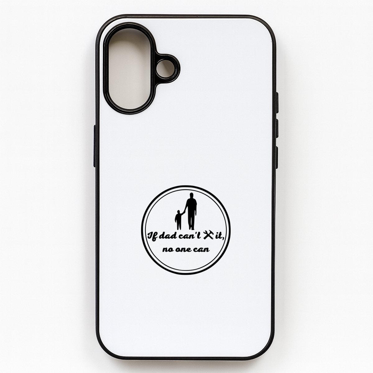Hacebo® - If dad can't fix it no one can telefoonhoesje - Vader - beste papa - telefoonhoesjes - vaderdag cadeau - papa - familie - hoesje geschikt voor iPhone 16