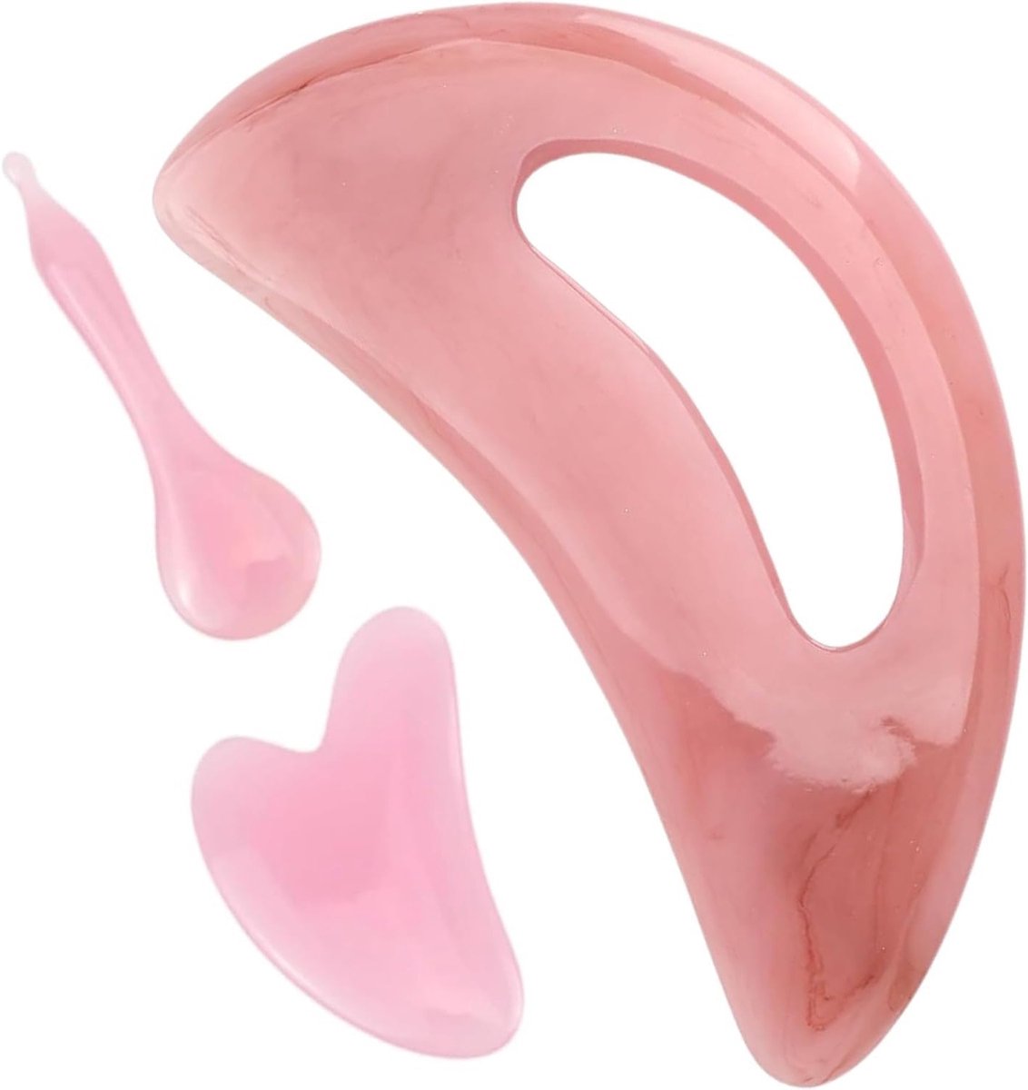 Lichaamsmassage Tool voor Gua Sha en Lymfedrainage, 3-delige Set voor Rug, Nek en Gezicht, Ideaal voor Celulitis en Ontspanning