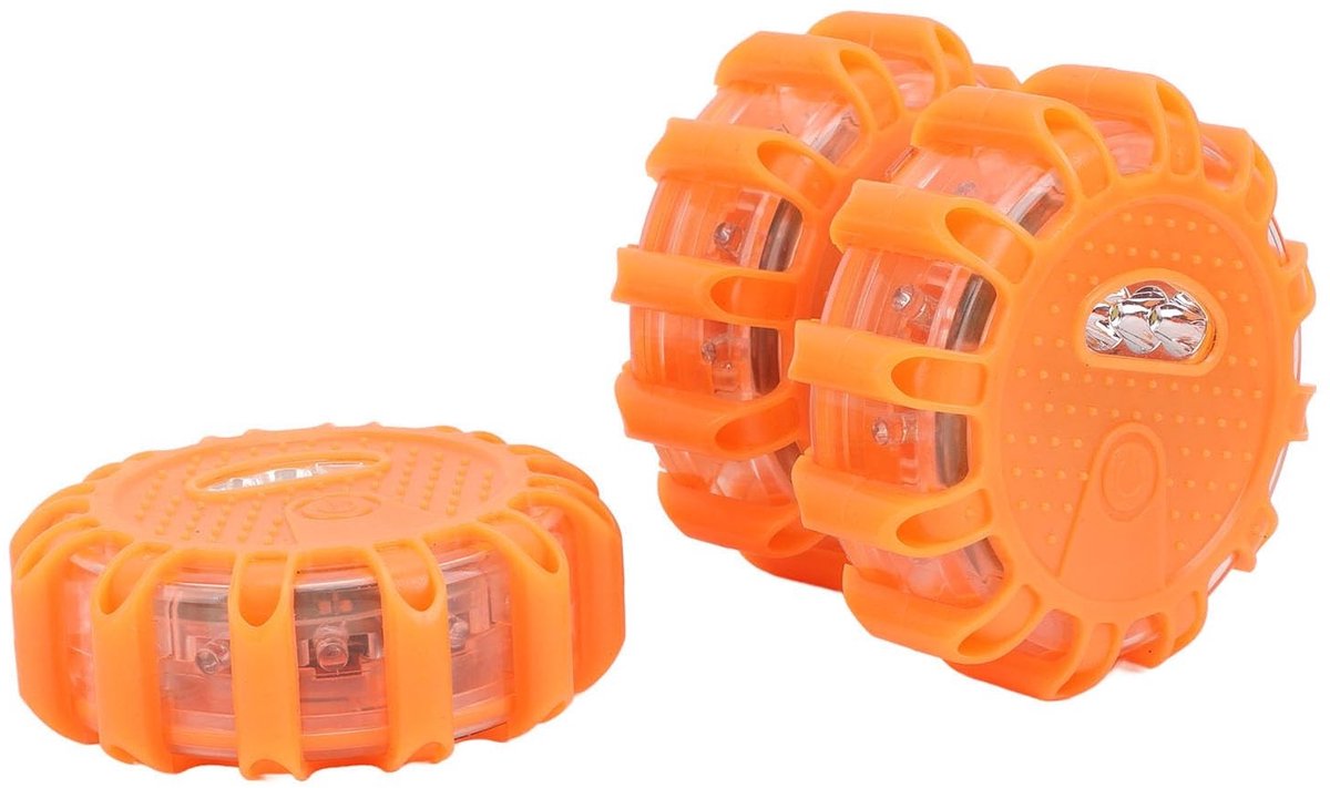 Fdit LED Wegflare Set - 3 Stuks Magnetische Noodverlichting met 9 Modi en Oplaadbare Batterij
