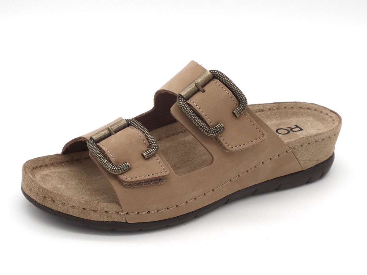 Rohde 5855 14 Slippers Beige Nubuck Dames - Beige - 41