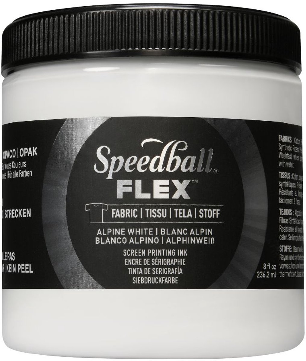 Flex fabric ink alpine white screen printing -Speedball