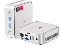 Huidun H80 Mini PC - 16 GB DDR4 - 512 GB M.2 SSD - AMD Ryzen 5 3500U - Tot 3,7GHz - WiFi 5 - Windows 11 Pro - 4K UHD Kleine PC - Gigabit Ethernet - Zilver