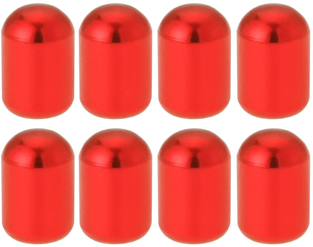Dailygoody - Autovelgenaccessoires - Ventieldoppen - Duurzaam en weerbestendig - Rood - Geschikt voor auto’s, vrachtwagens en motoren - 8-delige set