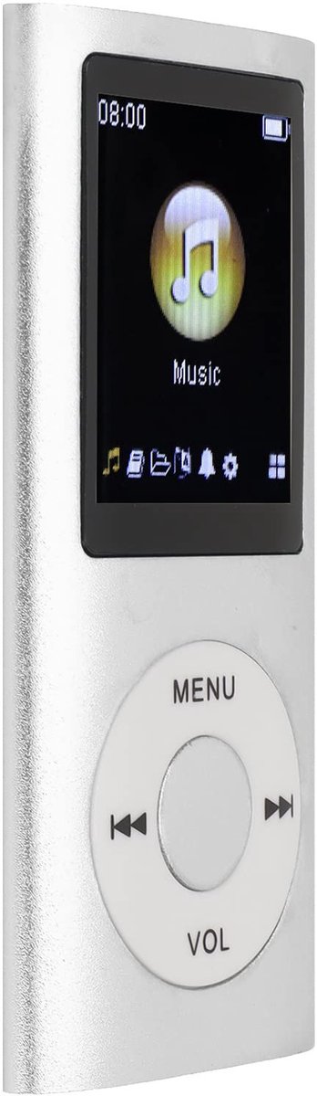 Dailygoods - Dailygoody - Mp3-speler - Aluminiumlegering - Draagbare muziekspeler met LCD-scherm - Zilver - Geluid zonder verlies - Ideaal voor onderweg