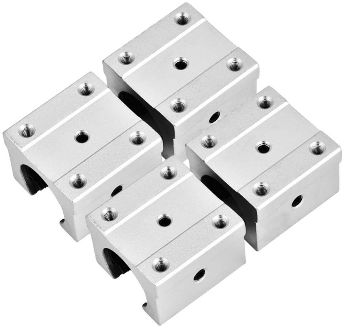 Dailygoods - Dailygoody - SBR16UU - Aluminium Lineaire Lagers - Corrosiebestendig - 16mm - Precisie Roller - Geschikt voor Router - 4 Stuks