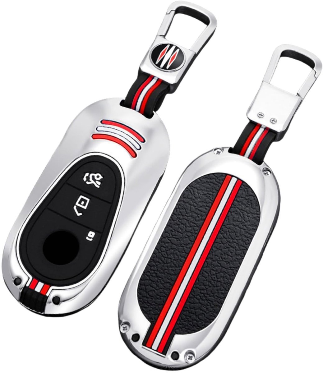 Dailygoods - Dailygoody - Beschermhoes autosleutel - Zinklegering - Elegante bescherming - Geschikt voor Mercedes Benz - Sleutelhoes voor W206 W223 S Class C S350
