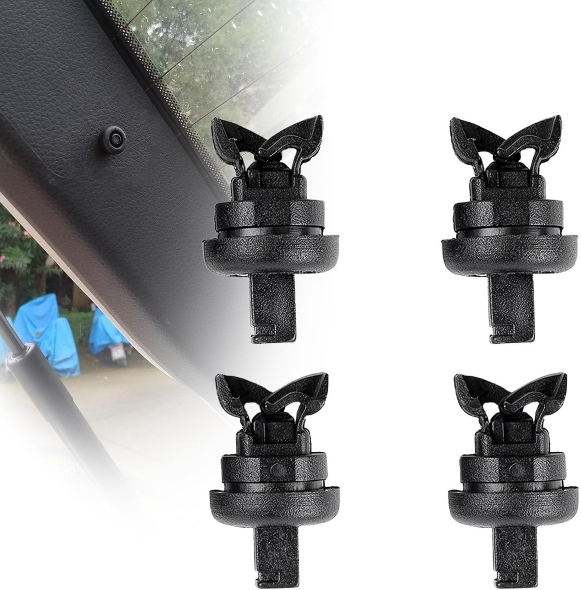 Dailygoods - Dailygoody - Bevestigingsclips Kofferbak - Vervanging voor Clio Scenic Qashqai - Duurzaam en betrouwbaar - 4 stuks - Auto-accessoires - Voor diverse m