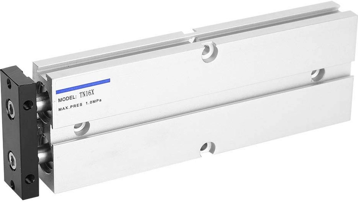 Dailygoods - Dailygoody - Luchtcilinder - Pneumatische Dubbelwerkende Cilinder - 16 mm - 10-200 mm Slag - Aluminiumlegering - Geschikt voor Diverse Toepassing
