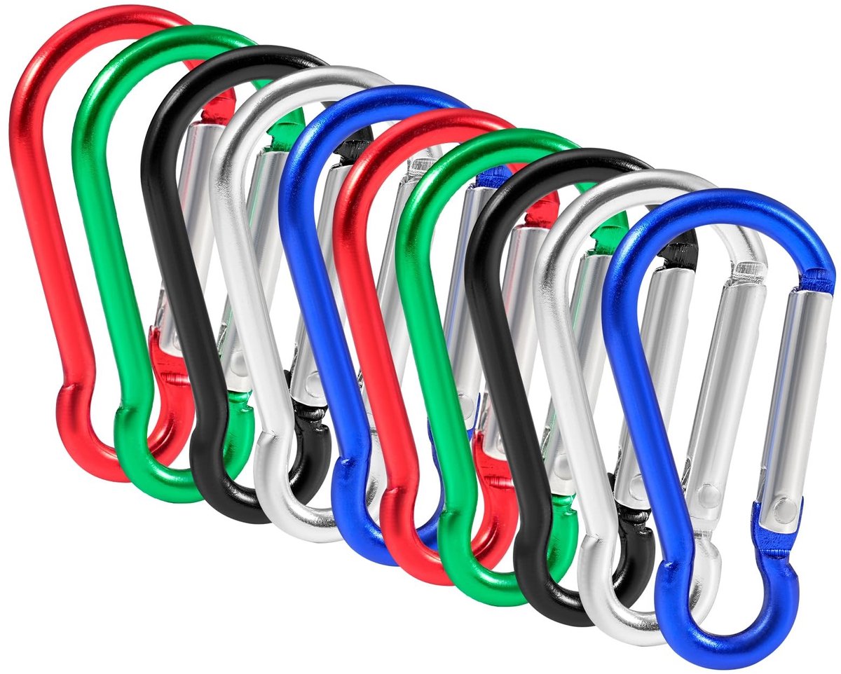 Dailygoody - Karabijnhaak - Sleutelhanger - Lichtgewicht Aluminium - Multi-kleur - Camping Accessoire - Ideaal voor Buitenactiviteiten