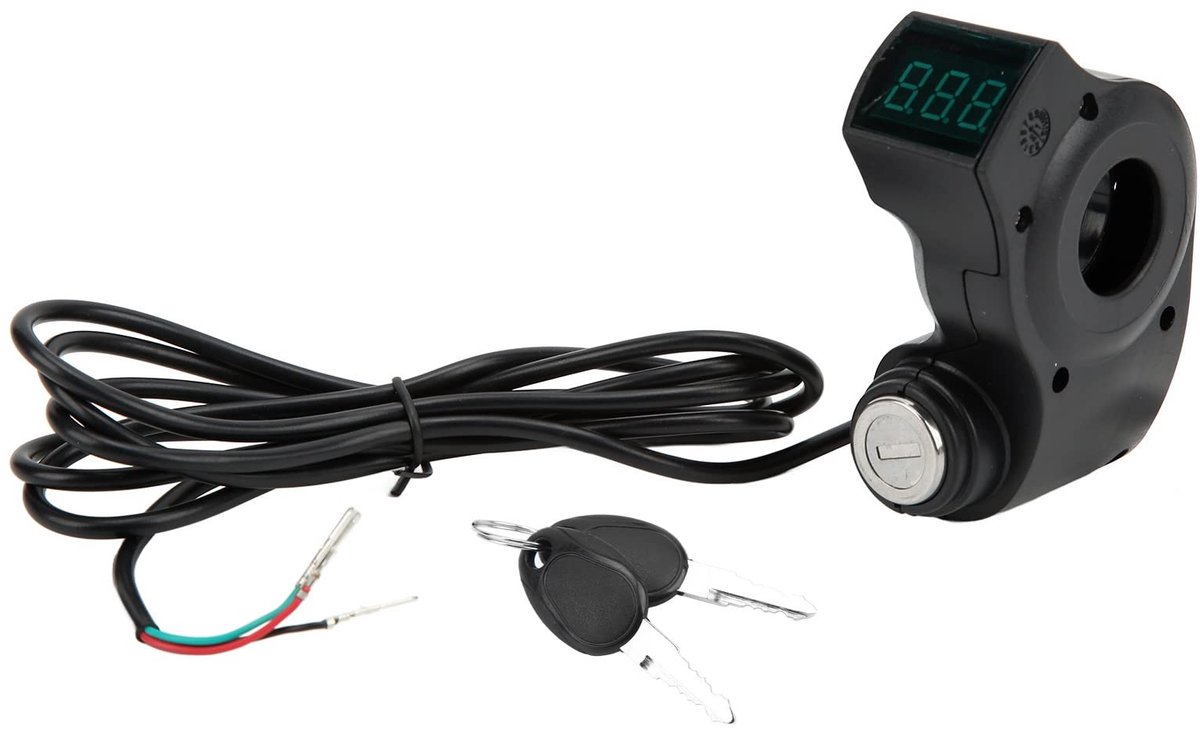 Dailygoody - Elektrische Scooter Contactslot - 3 Pin Plug - Startknop met Sleutels - Duurzaam en Sterk - Geschikt voor M4 Scooter - Digitale Displa