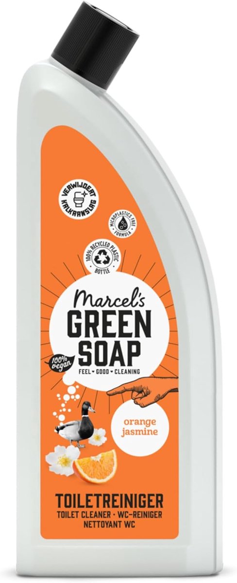 Marcel's Green Soap Toiletreiniger Sinaasappel & Jasmijn 750 ml - 97% Biologisch Afbreekbaar - Vegan - Zonder Bleekmiddel - Gerecyclede Fles