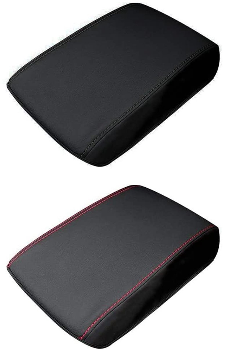 Dailygoody - Consolehoes - Bescherming armleuning - Zwart/rood - Microvezelleer - Geschikt voor Mazda CX5 - 2018-2022