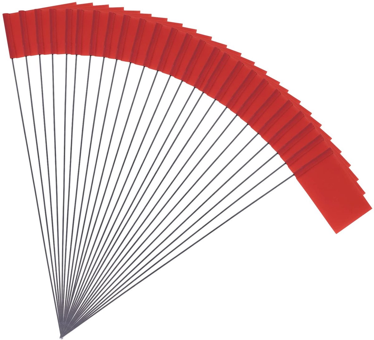 Dailygoody - Markeringsvlaggen - 50st Vinyl Paalvlaggen - Rood - Voor Ondergrondse Nutsvoorzieningen - Ideaal voor Landschapsarchitectuur - Waterdicht