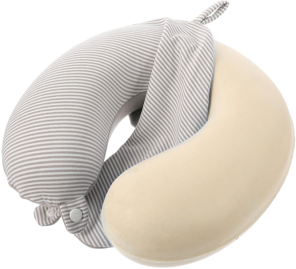 Dailygoody - Reis-nekkussen - Wasbare kussensloop - Grijs - Necker voor vliegtuig en camping - Geschikt voor volwassenen - Comfortabel en praktisch