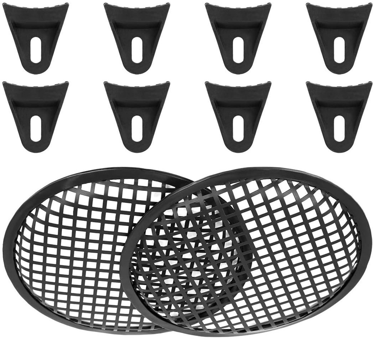 Dailygoody - Auto Audio Speaker Subwoofer Cover - Metalen Mesh Grill - Zwart - Hoorn Guard - 8 Inch - Geschikt voor Luidsprekers - Zwart