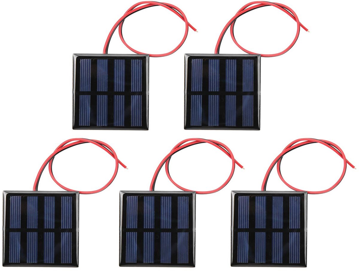 Dailygoody - Mini Zonnepaneel - Polysilicium Zonnecel - Compact Ontwerp - 5-Pack - Zonnepaneel Module - Ideaal voor DIY Projecten - Klus- en Tuinliefh