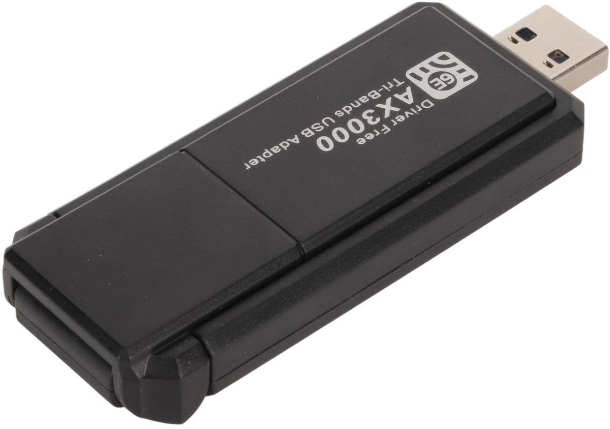 Dailygoods - Dailygoody - WiFi 6E USB-netwerkadapter - 3000 Mbps - Draadloze Gigabit WiFi-kaart - Tri-band 2.4G 5G 6G - Plug and Play - Geschikt voor Windows 10/11...