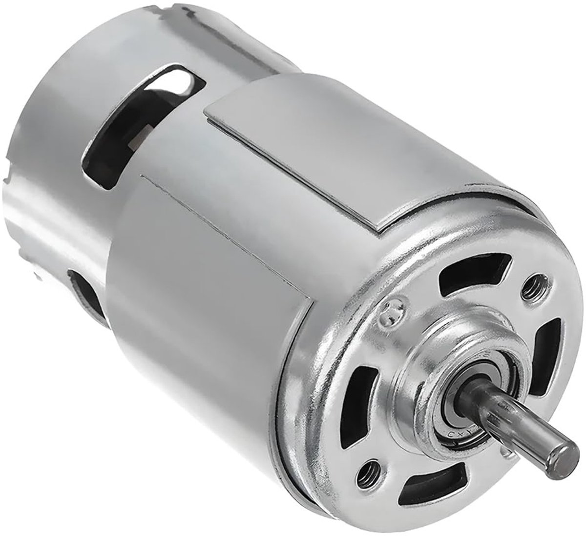 Dailygoods - Dailygoody - DC motor - hoog koppel gelijkstroommotor - laag geluidsniveau - zilver - voor elektrische voertuigen - speelgoed - 12V