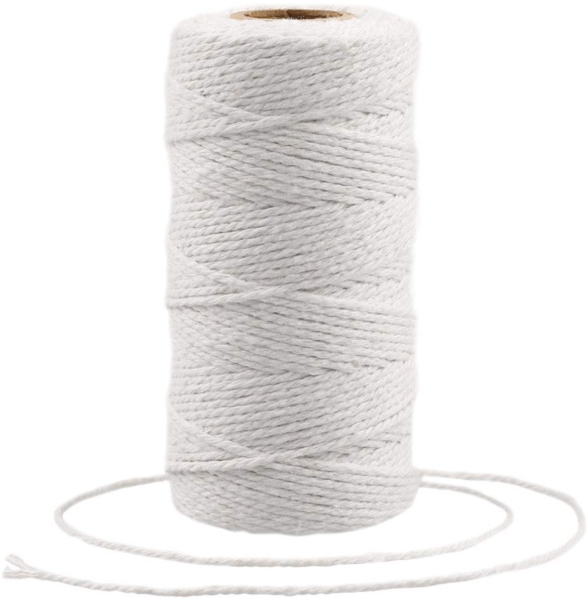 Dailygoods - Dailygoody - Katoenen Touw - Bakkers Touw - 100 Meter - Wit - Ambachtelijk Katoen - Voor Inpakken - 2 mm