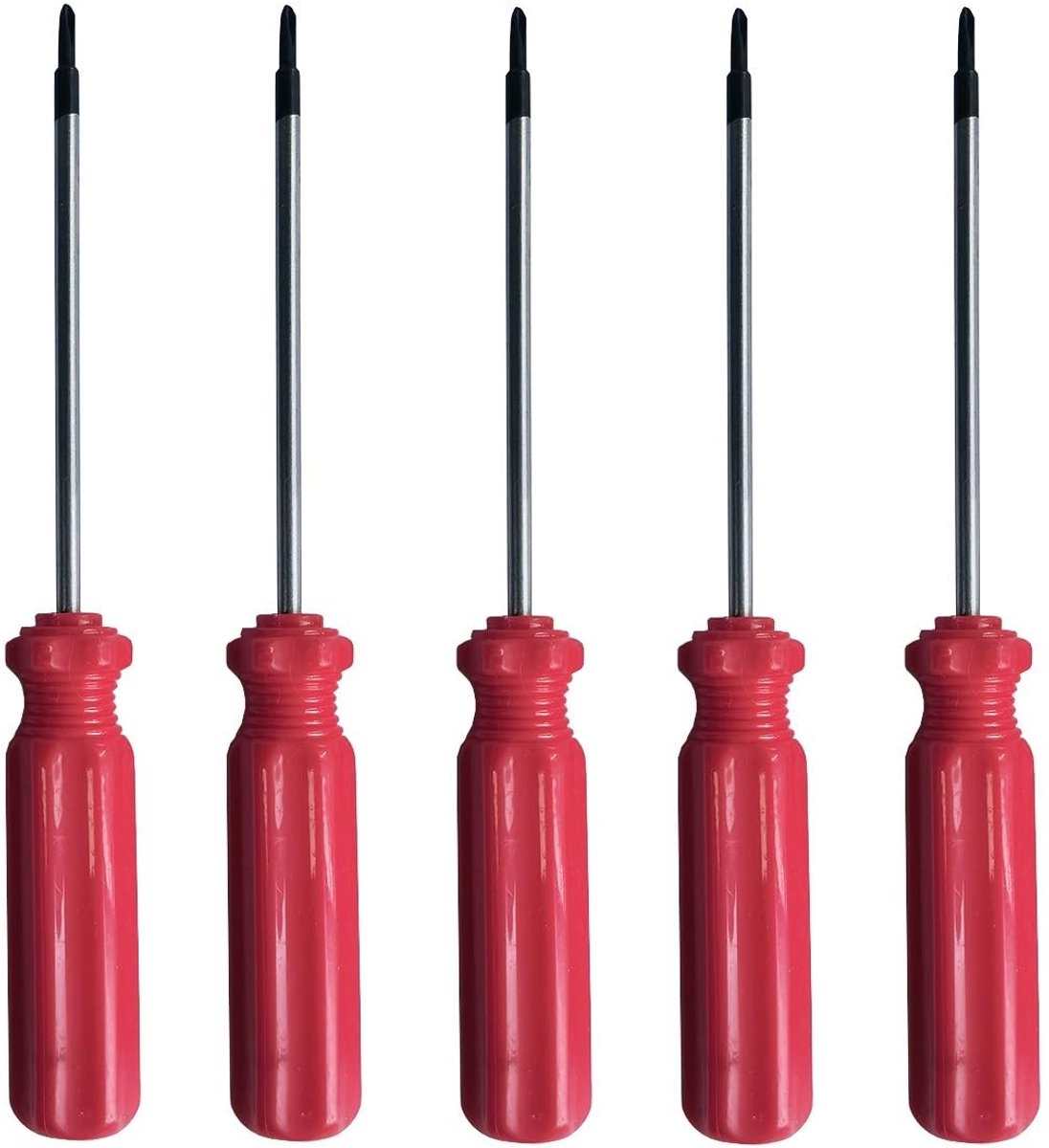 Dailygoods - Dailygoody - Triwing schroevendraaierset - Magnetische schroevendraaiers - 5-pack - Rood - Reparatie en onderhoud - 2,0 mm - Perfect voor elektronica