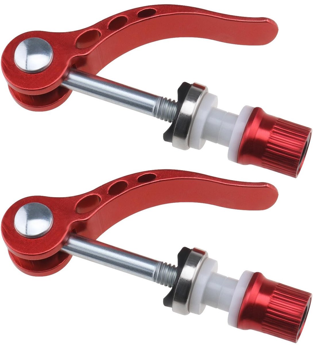 Dailygoods - Dailygoody - Fiets snelsluiting - Zadelpenklem - Hoogwaardige aluminium - Rood - Fietszadel boutklem - Geschikt voor racefiets en mountainbike - 2 stu