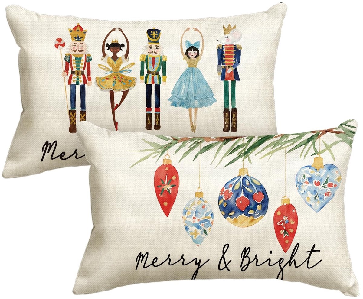 Dailygoody - Notenkrakers - Kussenhoezen set van 2 - Decoratief en comfortabel - 30x50 cm - Woonkamer en slaapkamer - Perfect voor elk interieur