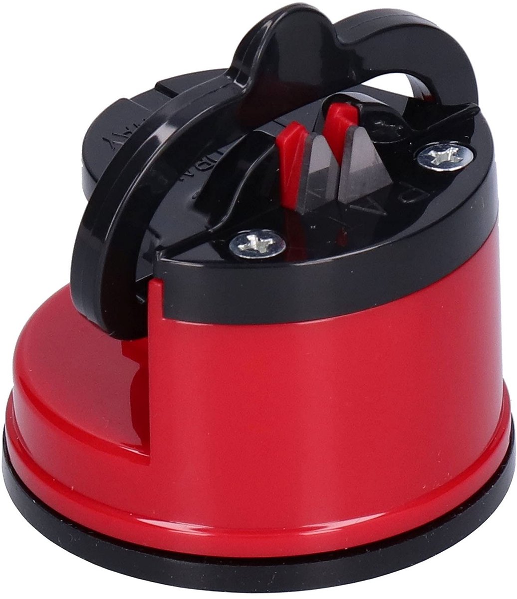 Dailygoody - Messenslijper - Hoge Hardheid - Lange Levensduur - Rood - Slijpmessen Accessoires - Voor Thuisgebruik - Compact formaat