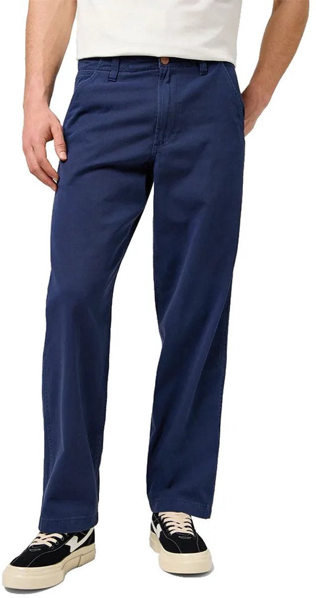 Wrangler 112373190 Relaxed Fit Chino Broek 34 32 Man Blauw