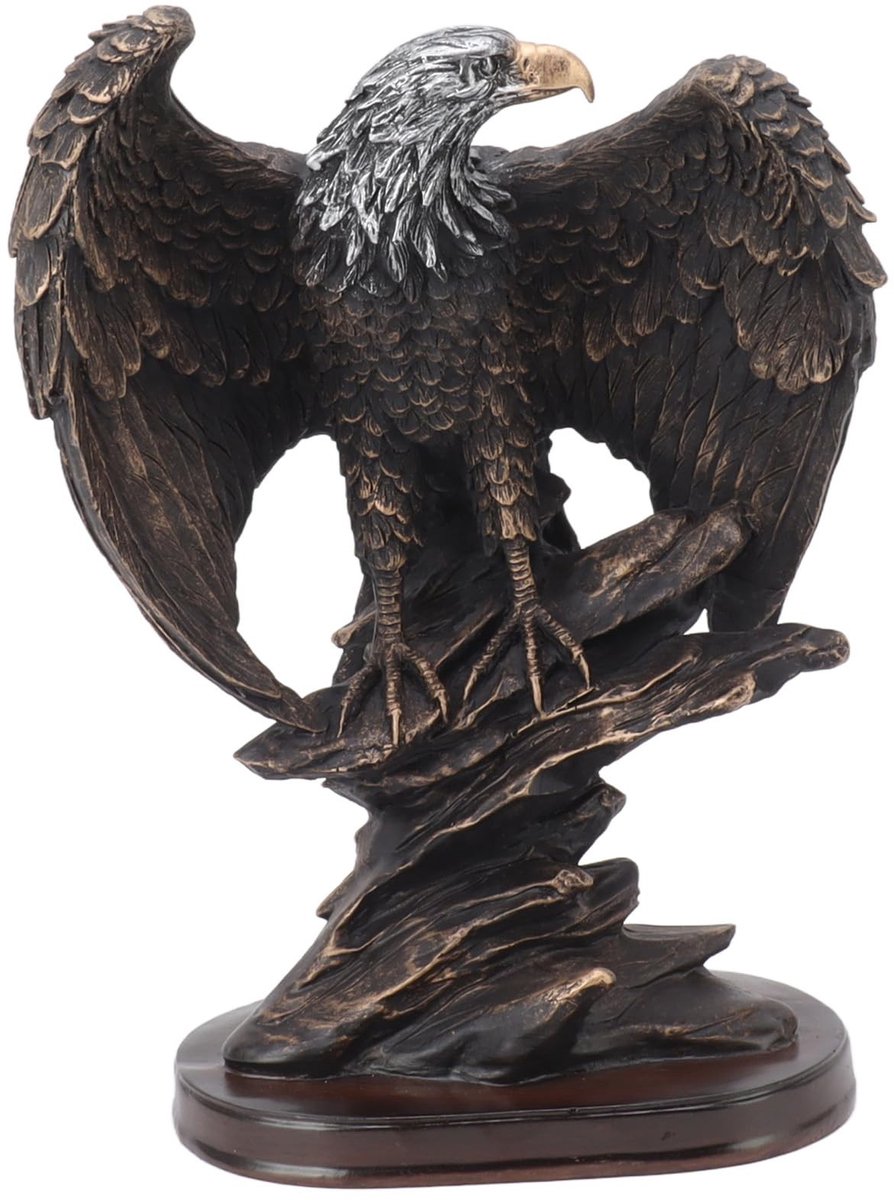 Dailygoods - Dailygoody - Arend standbeeld - Decoratieve vintage sculptuur - Hars beeldje - Brons - Voor woonkamer en slaapkamer - Uniek design