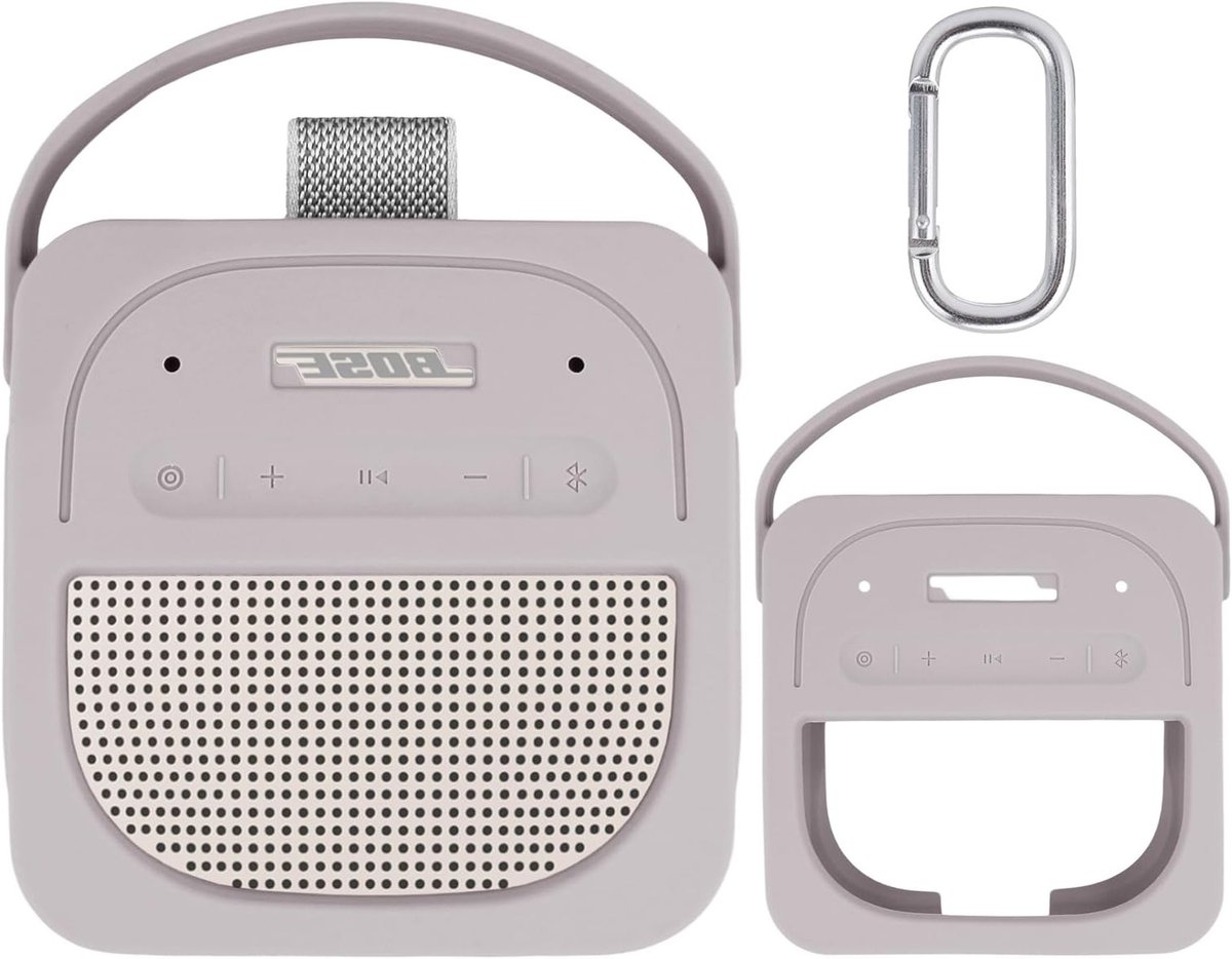 Draagbare Bluetooth speaker beschermhoes voor Bose SoundLink Micro - Silicone case voor reizen, wit