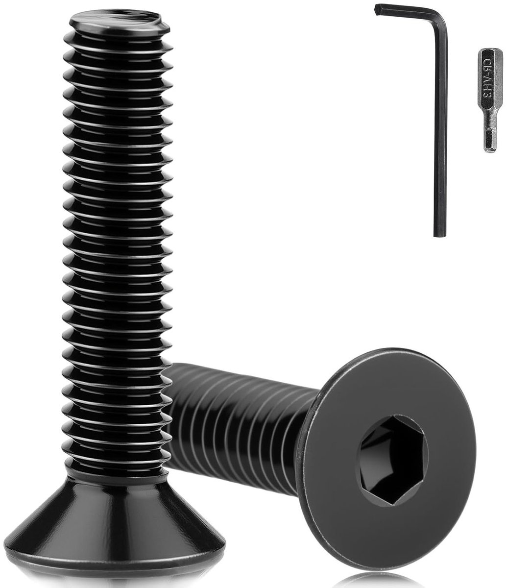 Set van 30 RVS Verzinkte Torx Schroeven M5 x 50 mm, Platte Kop, DIN 7991, Volledig Gewikkeld, Duurzaam en Roestvrij